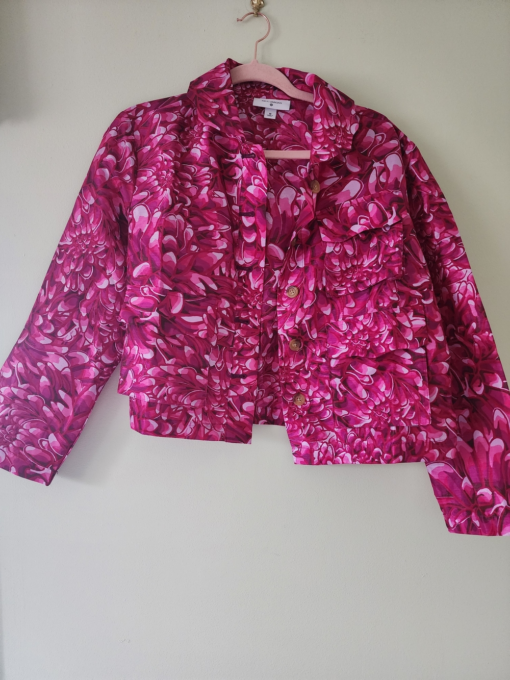 Kika Vargas Fuchsia Floral Print Jacket